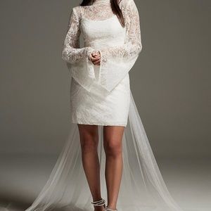White by Vera Wang NWT Long Sleeve Mini Wedding dress